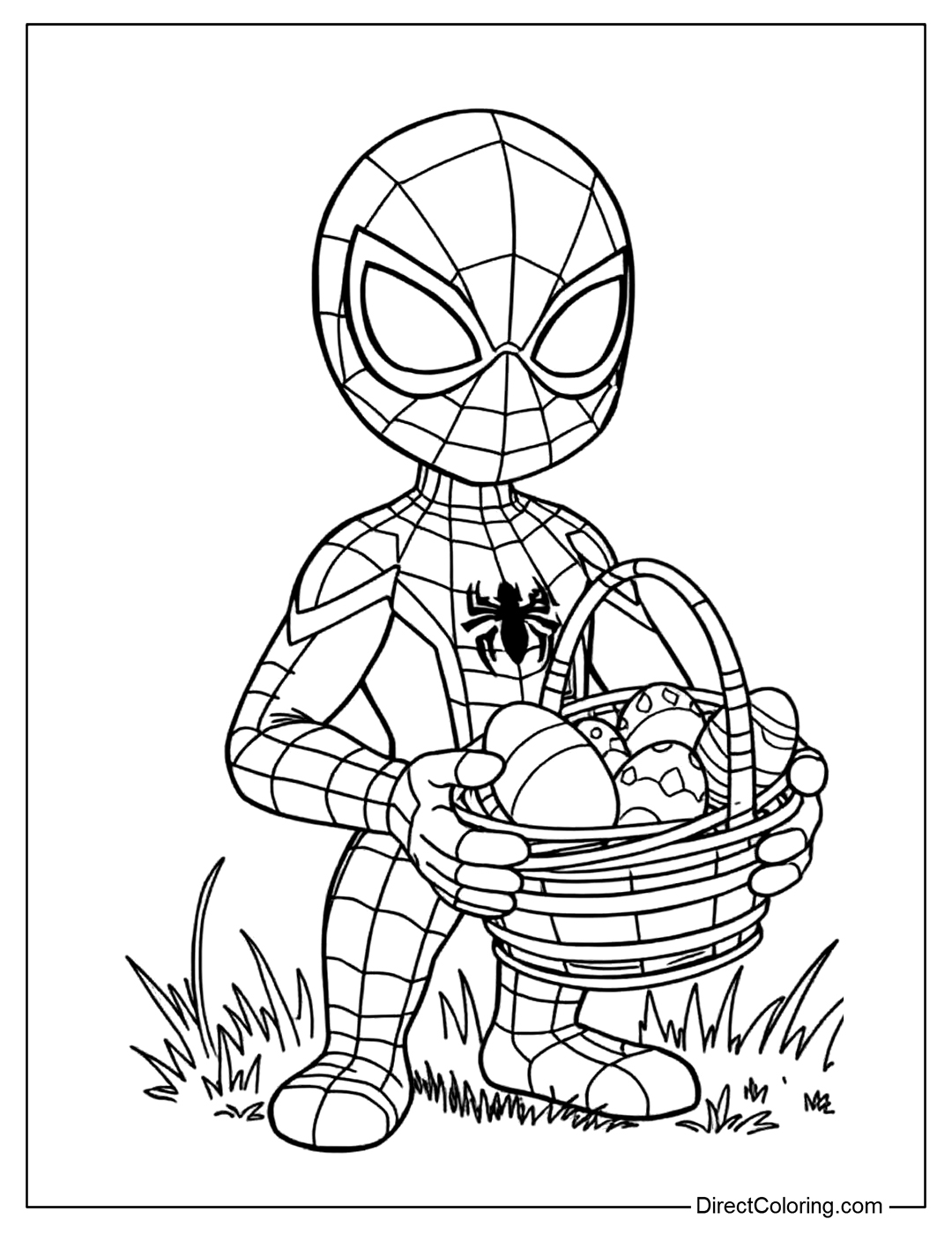 Coloring Spider-Man Easter